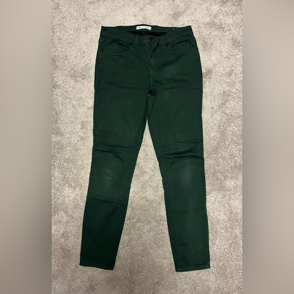 Madewell skinny green pants